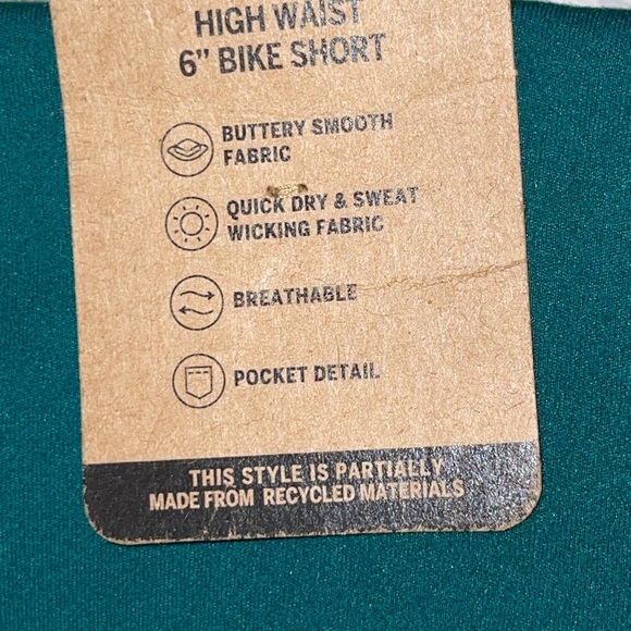 PINK VS 6” Soft Ultimate High Waist Biker Shorts In Dynasty Green Medium - Picture 10 of 12